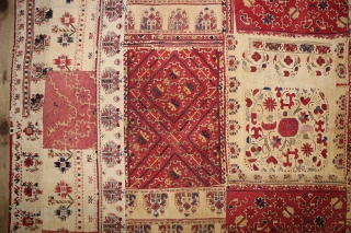 A WONDERFUL GREECE TEXTILE MADE BY PICES FROM ca.1850 - 1900 ,,
size:210x138 cm  6.11x4.7 ft                 