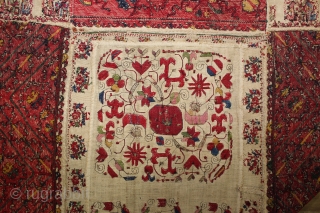 A WONDERFUL GREECE TEXTILE MADE BY PICES FROM ca.1850 - 1900 ,,
size:210x138 cm  6.11x4.7 ft                 