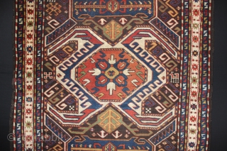 Wonderful Caucasian Lenkoran Rug,,size:295x136 cm  9.8x4.5 ft ,,all Natural colours,,few places lowe pile and have a old repair,,              