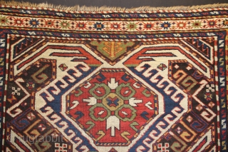 Wonderful Caucasian Lenkoran Rug,,size:295x136 cm  9.8x4.5 ft ,,all Natural colours,,few places lowe pile and have a old repair,,              