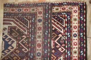 Wonderful Caucasian Lenkoran Rug,,size:295x136 cm  9.8x4.5 ft ,,all Natural colours,,few places lowe pile and have a old repair,,              