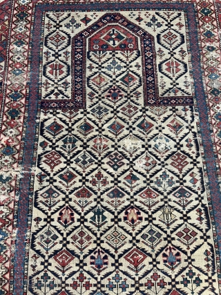 Caucasian Shirwan Prayer rug  5.6x3.8 ft   172x118 cm                      