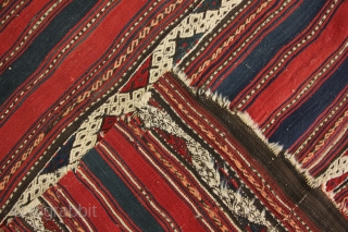 19. century Bergama Cicim Rug. Size: (178cm x 110cm).                        