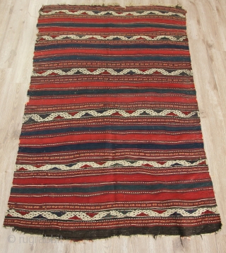 19. century Bergama Cicim Rug. Size: (178cm x 110cm).                        