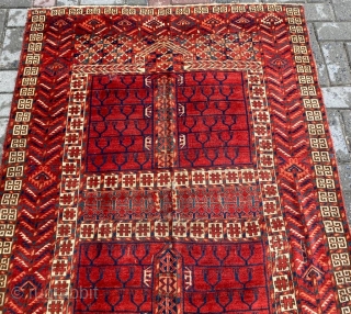 19th Century Tekke Engsi Rug Size: 117x165 cm                         