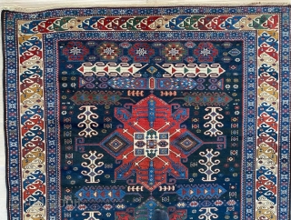 Kuba Shirvan Rug Circa 1870 Size: 135x240 cm                         