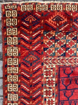 19th Century Tekke Engsi Rug Size: 117x165 cm                         