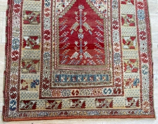 Selendi Prayer Rug Circa 1840’s Size: 135x185 cm                         