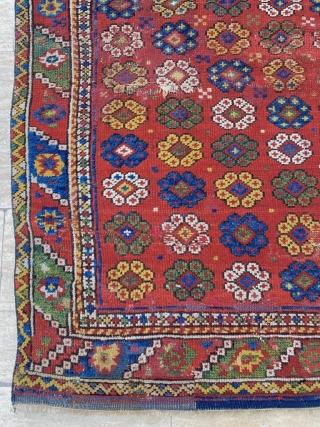 Middle of the 19th Century Anatolian Bergama Rug. Generally in good condition with few old restoration can see easily from pictures. size: 125x125 cm         