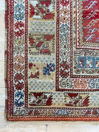 Selendi Prayer Rug Circa 1840’s Size: 135x185 cm                         