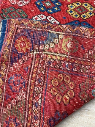 Middle of the 19th Century Anatolian Bergama Rug. Generally in good condition with few old restoration can see easily from pictures. size: 125x125 cm         