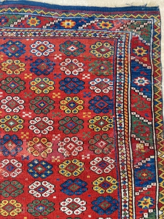Middle of the 19th Century Anatolian Bergama Rug. Generally in good condition with few old restoration can see easily from pictures. size: 125x125 cm         