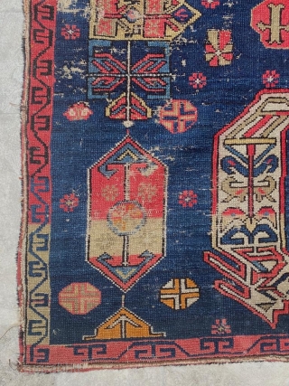 Caucasian Rug Circa 1890 Size: 138x308 cm                          