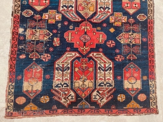 Caucasian Rug Circa 1890 Size: 138x308 cm                          