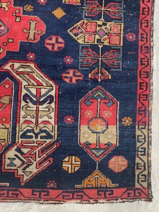 Caucasian Rug Circa 1890 Size: 138x308 cm                          