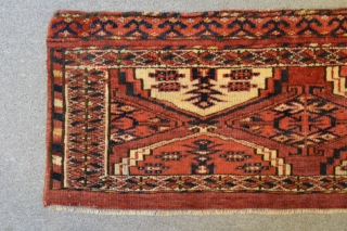 Late 19th natural dyes Ersari torba probably Kizilayak tribe 100 x 28 cm                    