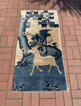 Late 19th century antique paotao rug. Sides re-made. Size: 146 x 72 cm. Halilaalan@gmail.com // +90 534 330 38 48             