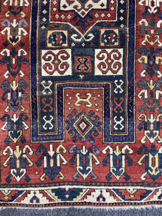 Antique Fachralo prayer rug circa 1860. All natural dyes. It has old re-piled places inside and remake two ends. Size: 170 x 112 cm please contact via; halilaalan@gmail.com // +90 534 330  ...