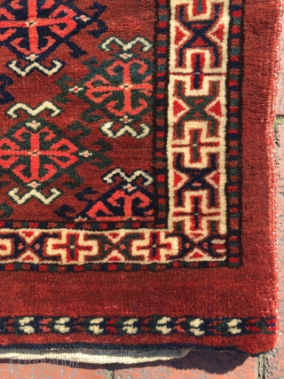 Turkoman Yomut Torba rare design mint condition & fine woven
Size: 80 x 37 cm                   