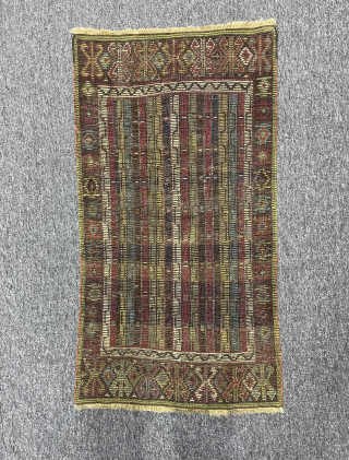 Antique mudjur yastik circa 1880, old repaired professionally. Size : 100 x 54 cm. 
Please contact directly via email: halilaalan@gmail.com  // +90 534 330 38 48      