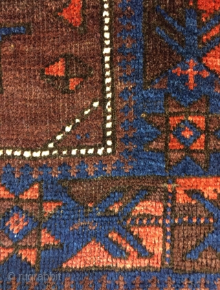 Circa 1880 Baluch Timuri, wool on wool 80 x 87 cm                      