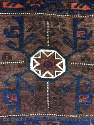 Circa 1880 Baluch Timuri, wool on wool 80 x 87 cm                      