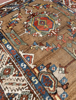Circa 1880 Heriz region camel field Bakshaish long rug.(untouched and mint condition) Size 380 x 95 cm. Please directly contact via e-mail or whatsapp. Halilaalan@gmail.com // +90 534 330 38 48  