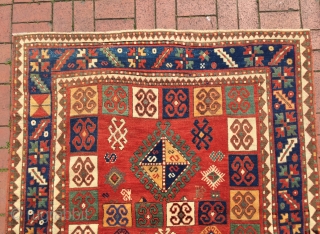 Circa 1880 Charming color Caucasian Karatcoph Rug. Good condition
Size : 200 x 150 cm                   