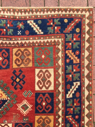 Circa 1880 Charming color Caucasian Karatcoph Rug. Good condition
Size : 200 x 150 cm                   