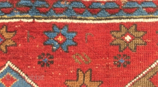 Bordjalu Rug with Armenian letter “Daghlik Karabagh” top side has missing couple of line.
Size : 293 x 155 cm              