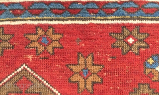 Bordjalu Rug with Armenian letter “Daghlik Karabagh” top side has missing couple of line.
Size : 293 x 155 cm              