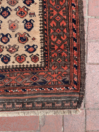 Late 19th Baluch rug unusual design and animal motifs on kilim ends. Size 150 x 80 cm. Please contact directly via e-mail or WhatsApp //// halilaalan@gmail.com // +90 534 330 38 48 