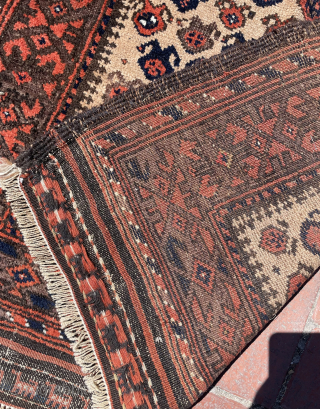 Late 19th Baluch rug unusual design and animal motifs on kilim ends. Size 150 x 80 cm. Please contact directly via e-mail or WhatsApp //// halilaalan@gmail.com // +90 534 330 38 48 