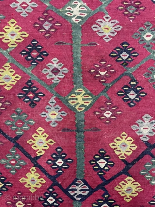 Antique Sharkoy kilim circa 1870 size : 195 x 150 cm. Contact for more details.                  