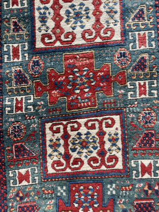 Ca. 1880 Karatcoph rug in small format. Full pile and untouched. Size : 205 x 110 cm
Please contact via WhatsApp or e-mail: halilaalan@gmail.com // +90 534 330 38 48    
