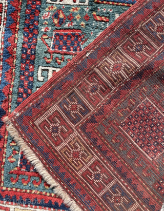 Ca. 1880 Karatcoph rug in small format. Full pile and untouched. Size : 205 x 110 cm
Please contact via WhatsApp or e-mail: halilaalan@gmail.com // +90 534 330 38 48    