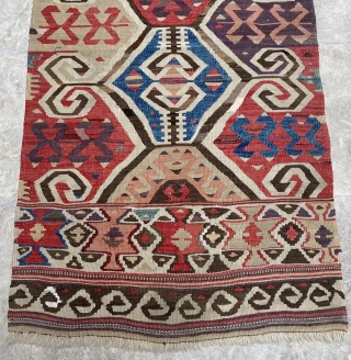 Central Anatolia Kilim Circa 1880 Size: 75x280 cm                         