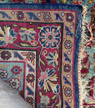 Late of the 19th Century Keshan Silk Prayer Rug. size 55x58 cm. Please send me directly mail.
halilaydinrugs@gmail.com                
