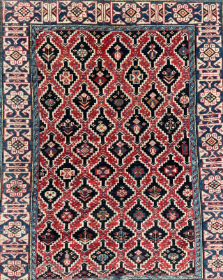Kuba Shirvan Rug, Circa 1860s, size 105 x 125 cm. Please send me directly mail.
halilaydinrugs@gmail.com
                  