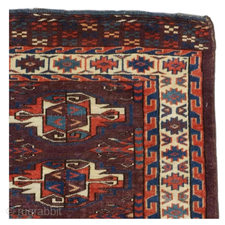 Middle of the 19th Century Yomud Chuval. in good condition. Please send me directly mail.
halilaydinrugs@gmail.com                  