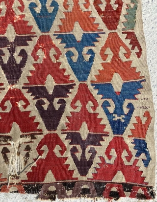 Anatolian Sivrihisar Kilim Circa 1800’s Size: 65x135 cm                         