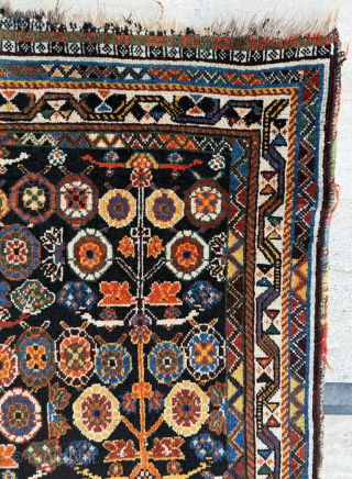 Late of the 19th century Persian khamseh rug, size 102 x 152 cm.
please send me directly mail.
halilaydinrugs@gmail.com                