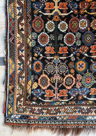 Late of the 19th century Persian khamseh rug, size 102 x 152 cm.
please send me directly mail.
halilaydinrugs@gmail.com                