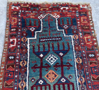 Mid-19th Century East Anatolian Prayer Rug Size: 77x130 cm Please contact directly. Halilaydinrugs@gmail.com                    
