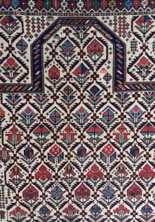 Third quarter of the 19th century Shirvan prayer rug. size 122 x 145 cm. Please send me direct mail.

halilaydinrugs@gmail.com              