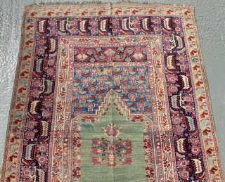 Ghiordes Prayer Rug Circa 1840 Size: 146x217 cm                         