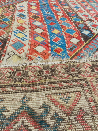 Caucasian Gendje Rug Circa 1870’s Size: 135x155 cm
Please contact directly. Halilaydinrugs@gmail.com                      