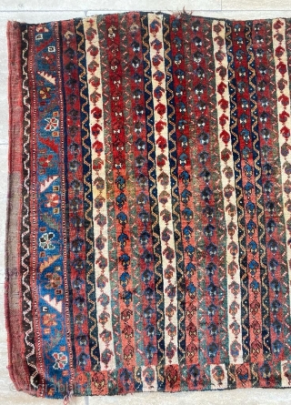 19th Century Rare Khamseh Sample Original and Unusual Size. Size: 80x90 cm                     