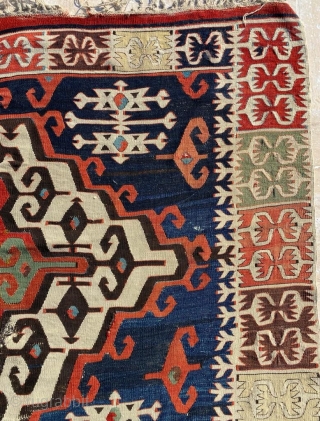 Central Anatolia Aksaray Kilim Circa 1870’s Size: 155x445 cm                        