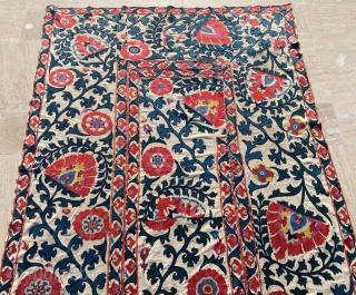 Shahrisabz Suzani Fragment Circa 1800 Size : 120x173 cm Please contact directly. Halilaydinrugs@gmail.com                    